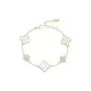 [Lucky Four-Leaf Clover]Bracelet, White