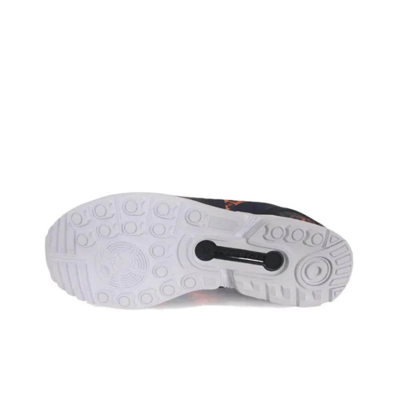 Adidas Zx Flu Anti Slip Wear Resistant Low Top Running Shoes Unisex Black Orange-5