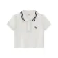 Frost Milk White[Tie-Dye Distressed Design, Buttons Neckline Adjustable]