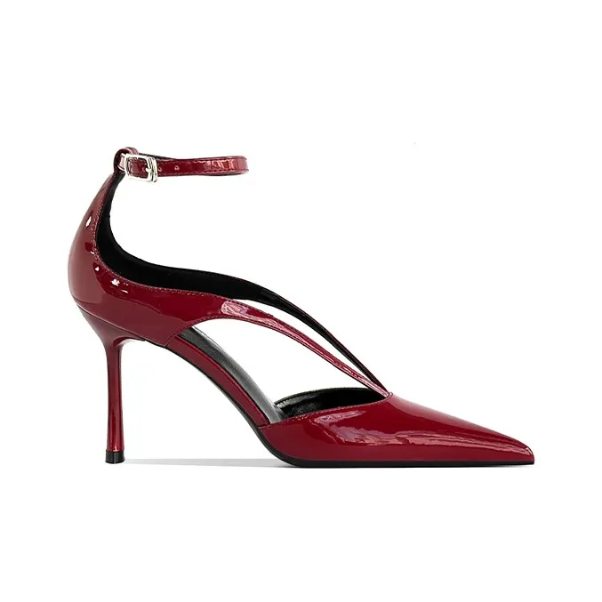 GOSO Slim Heel High Heels Women's Red-2
