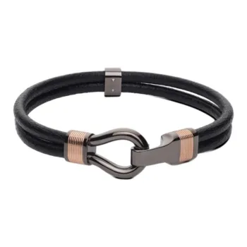 BROSWAY Titanium Steel Bracelets Men's Black Gold