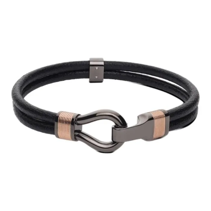 BROSWAY Titanium Steel Bracelets Men's Black Gold-0