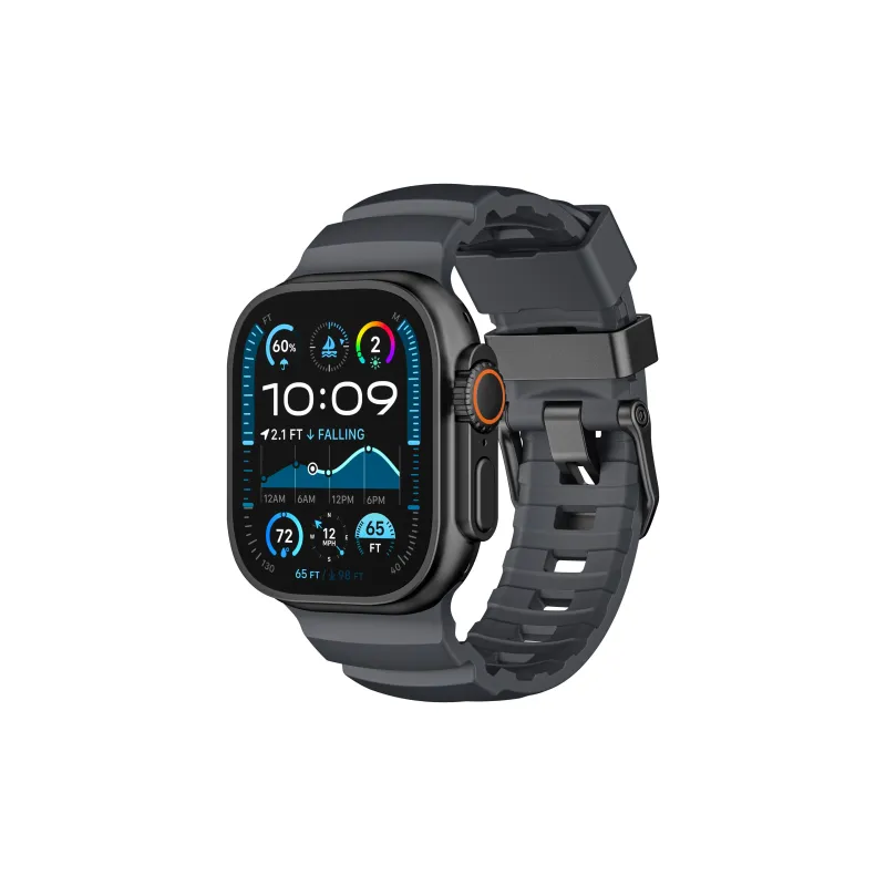 KVZUVUU Apple Compatibility Watch Band Rubber Material-0