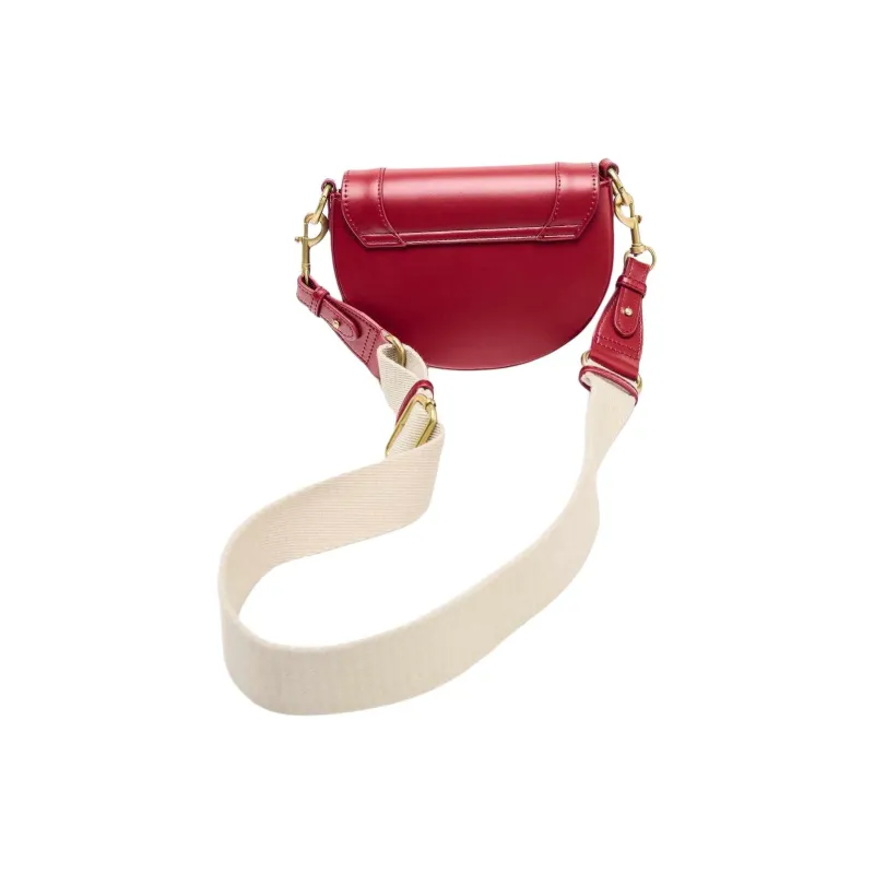 ZARA Polyurethane Crossbody One Shoulder Handbag Small Size Women's Red-2