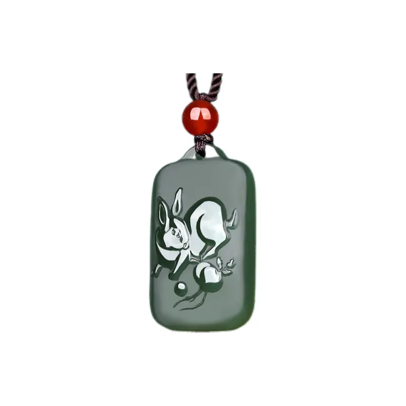 Liu Jinfu Hetian Jade Pendants Green Jade Unisex-20
