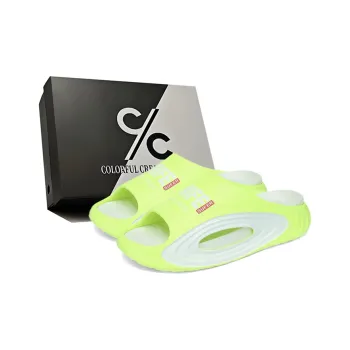 Colorful Creations EVA Cut Out Quiet, Slip Resistant, Odor Resistant Massage Mat Slide Slippers Men's