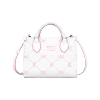 Kappa Polyvinyl Chloride Crossbody Handbag Small Size Women's Cherry Blossom Pink
