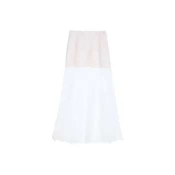 MPOX Casual Long Skirts Women's White