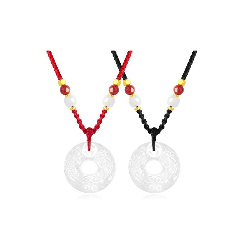 Fortune Gold Chalcedony Necklaces Unisex-7