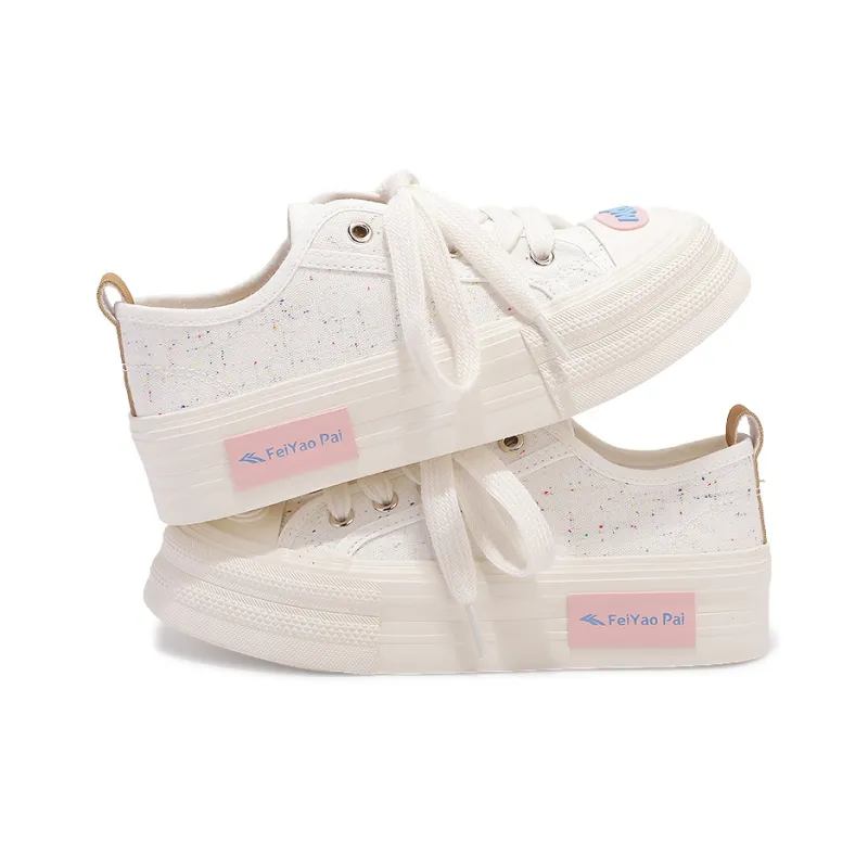 Shen Linsen Lightweight, Slip Resistant, And Abrasion Resistant Low Top Skateboard Shoes Women's Beige-5