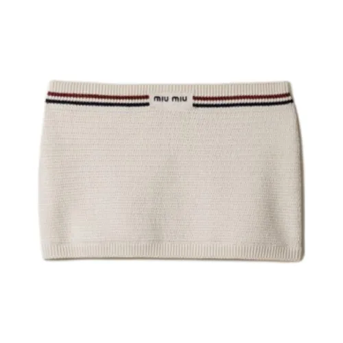 MIU wallet miu Casual Short Skirts Women's Beige