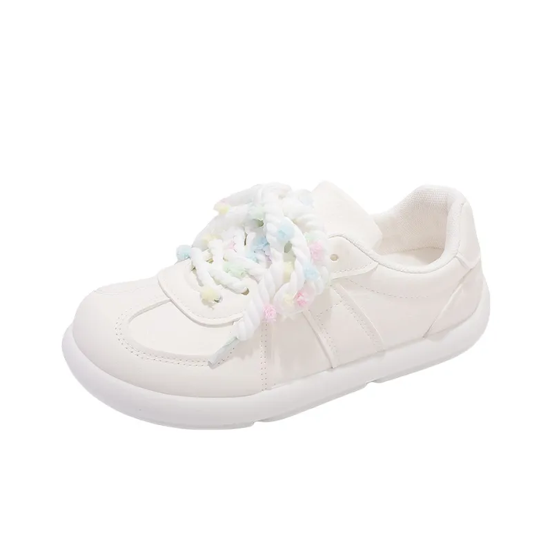 Shen Linsen Non slip Lightweight Low Top Skateboard Shoes Women's Beige-2