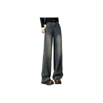 FAWENXIANGZI Jeans Women's Denim Blue