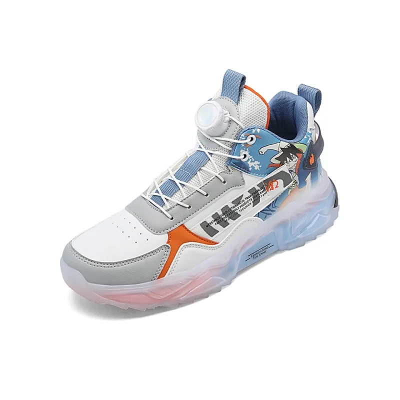 BINGO DUCK Coverage High Top Vintage Basketball Shoes Men's-1
