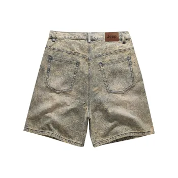 Jeep Denim Shorts Unisex Yellow Mud