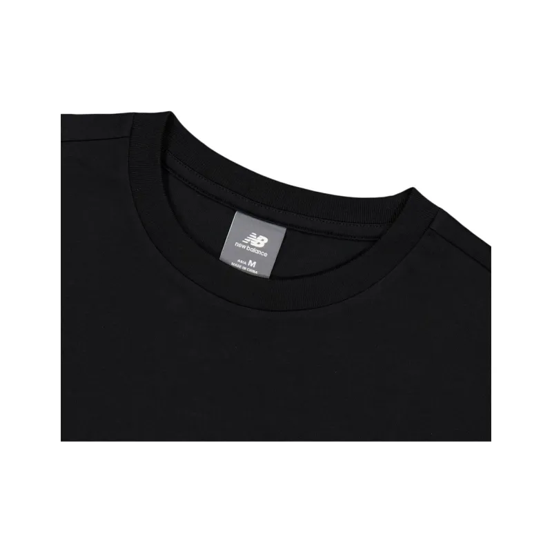 New Balance Classics Short T Shirt With Small Logo On Chest Men's Black-3
