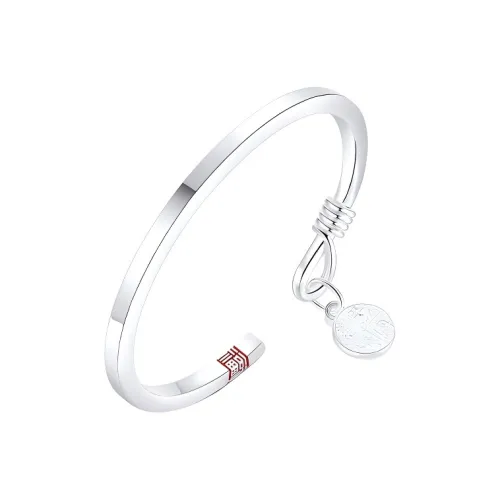 Bear Silversmith 999 Fine Silver Sterling Silver Bangle Women's