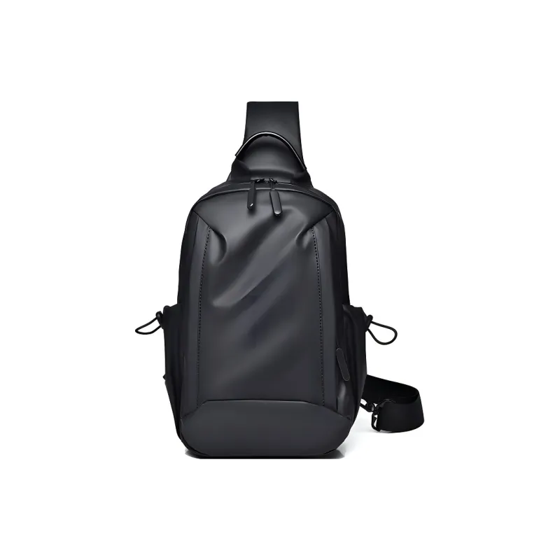 Techson Oxford Sling Bag Unisex Black/Blue/Gray-2