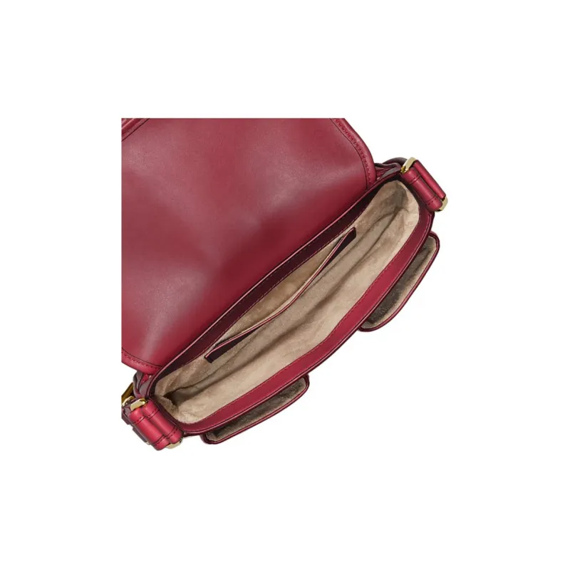 MICHAEL KORS Colby Leather Handbag Shoulder Bag Medium Size Women's Deep Red-4