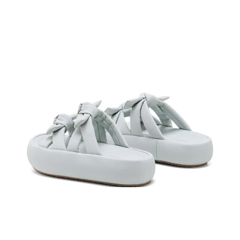C°BANNER Rubber Sole Leather Patchwork Slide Slippers Women's-13