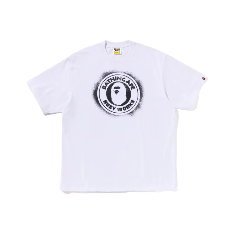 A BATHING APE Spray Print Busy Works Relaxed Fit Tee-1