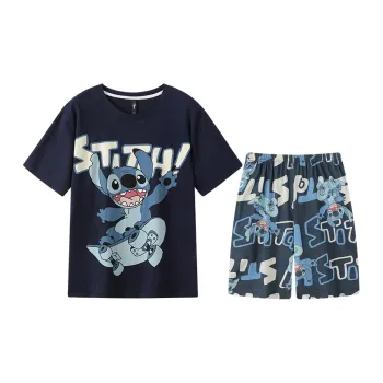 Gongdie x Disney Pajama Set Men's Dark Blue