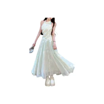 Flowers In Water Sleeveless Dress Women's