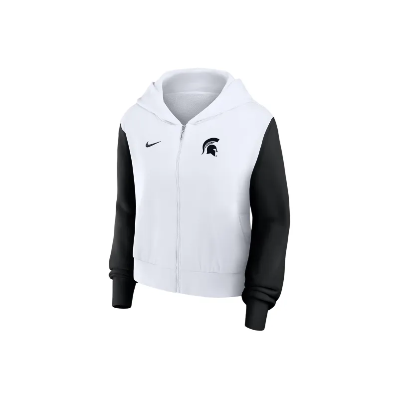 Nike Michigan State Athletic Prep Colorblocked Script Women's's Nike College Full Zip Hoodie-0