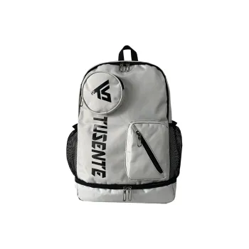Yalu Nylon Backpack Regular Unisex Light Gray/Dark Gray/Black/Red
