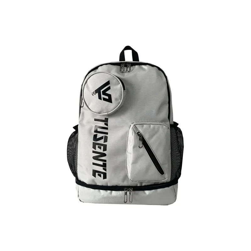 Yalu Nylon Backpack Regular Unisex Light Gray/Dark Gray/Black/Red-0
