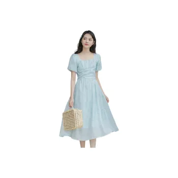 Mm Short Sleeved Dresses Women's Blue