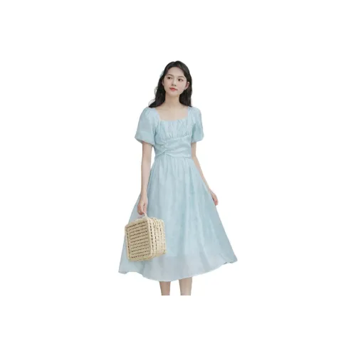 Mm Short Sleeved Dresses Women's Blue