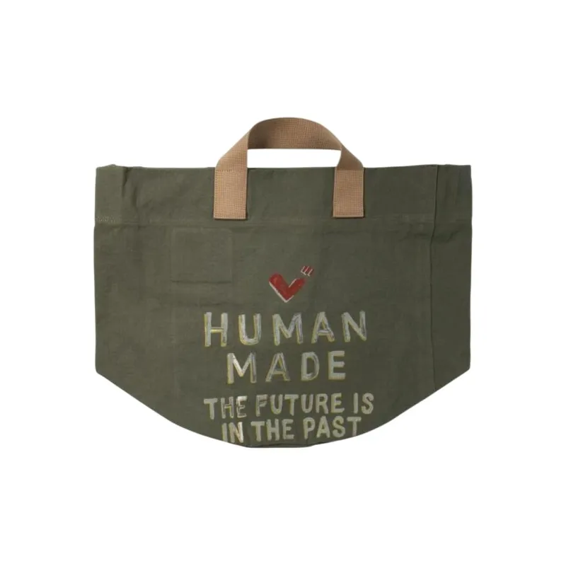 HUMAN MADE Cotton Handbag Unisex Olive Green-0
