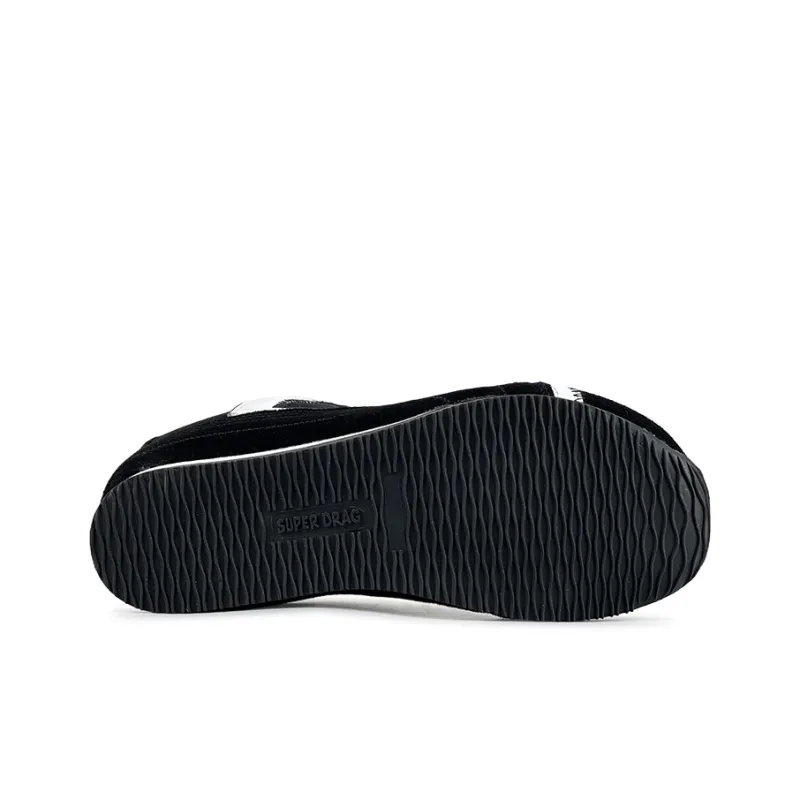 LuzaoT SUPER DRAG Lightweight Low Top Casual Shoes Unisex Black White-5