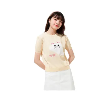 FAWENXIANGZI Knitwear Women's Light Apricot