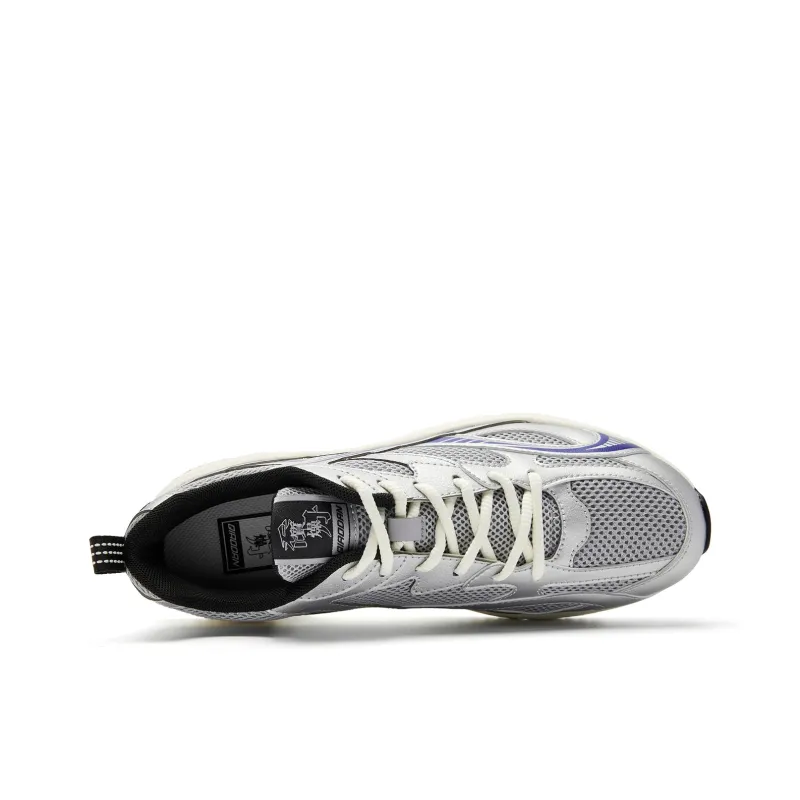 QIAODAN Anti Slip Wear Resistant Low Top Casual Shoes Men's Gray Silver-3