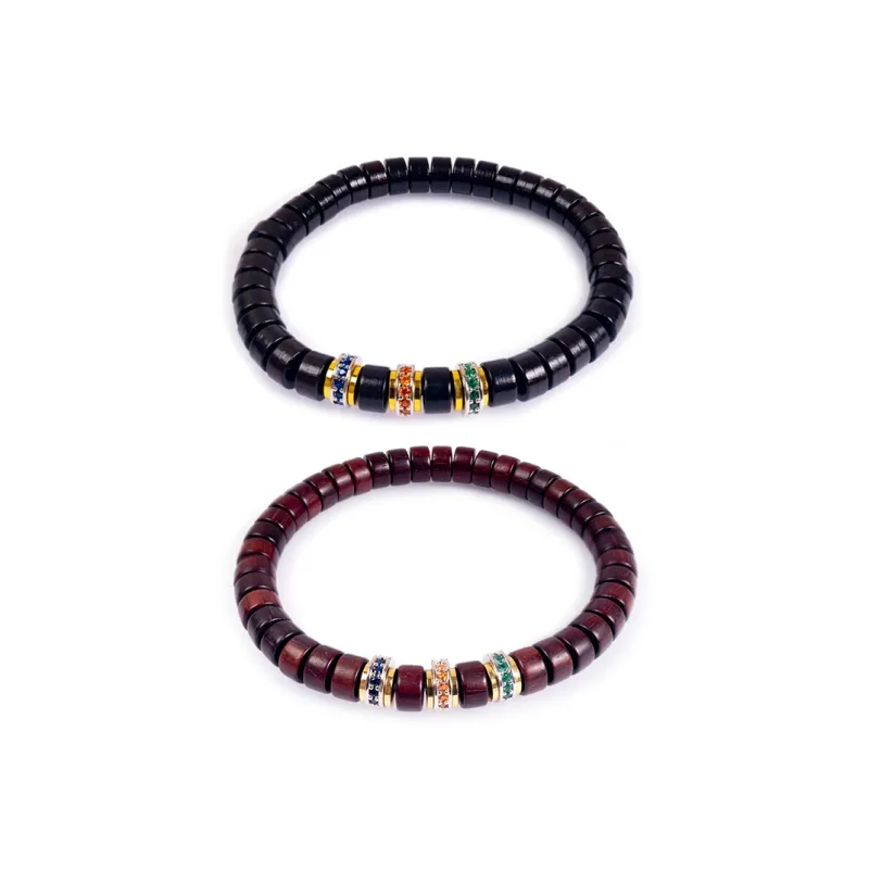 ZHOUDIWANG Ebony Bracelets Unisex-4