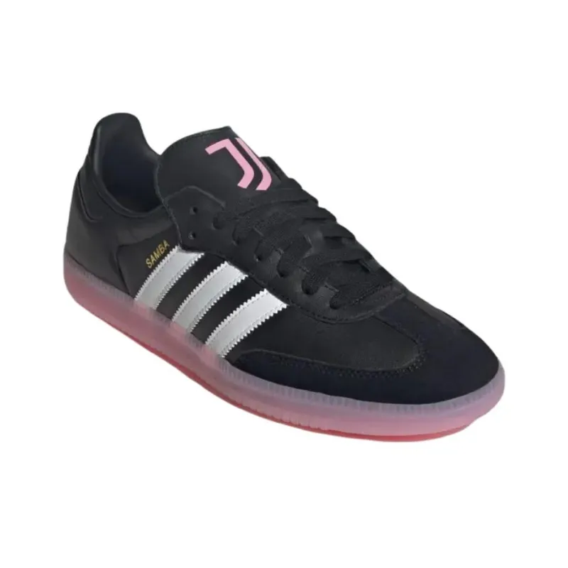 Adidas Originals Samba Low Top Skateboard Shoes Unisex Black Pink-2