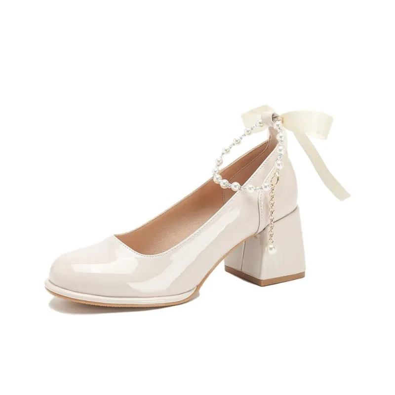 City Camel Chunky Heel High Heels Women's-4