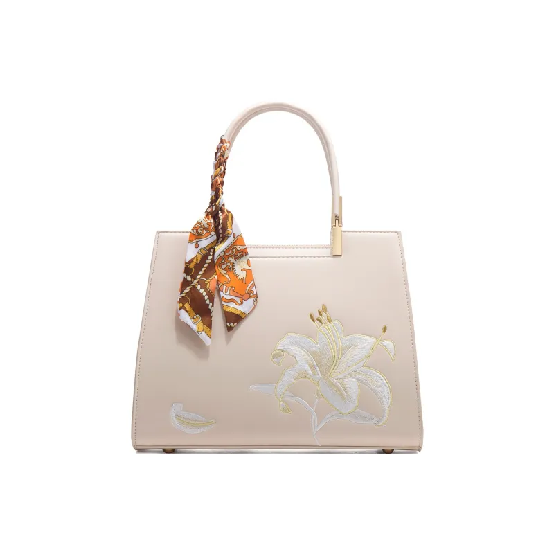 MINLUBAOLUO PU Shoulder Bag, Handbag Women's Ecru-0