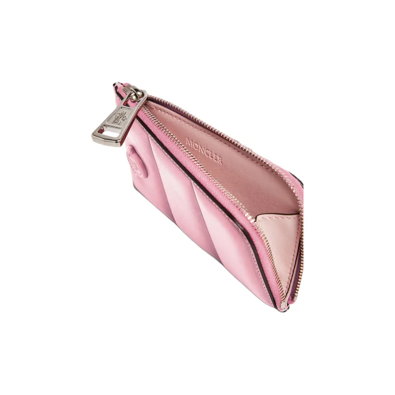 Moncler Leather Card Holder Regular Women's Pink-2