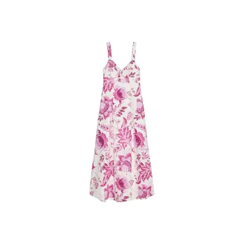 ZARA Slip Dresses Women's Pink/White