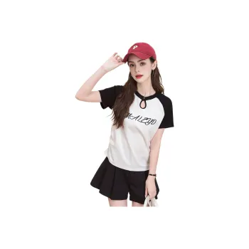 FAWENXIANGZI Raglan Sleeve T Shirt Women's