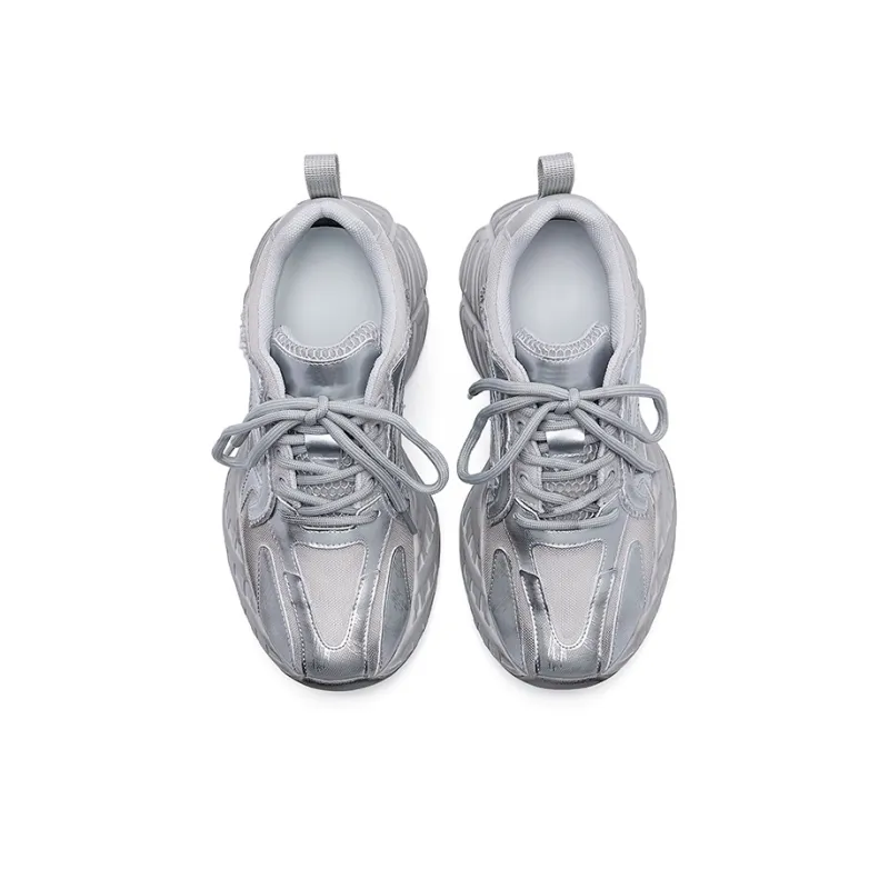 IHBOZ Slip Resistant, Abrasion Resistant, Lightweight, Height Increasing Coverage Low Top Chunky Sneakers Women's-3