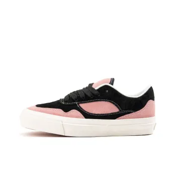 WANSWER Slip Resistant Cushioning Abrasion Resistant Low Top Skateboard Shoes Unisex Black Pink