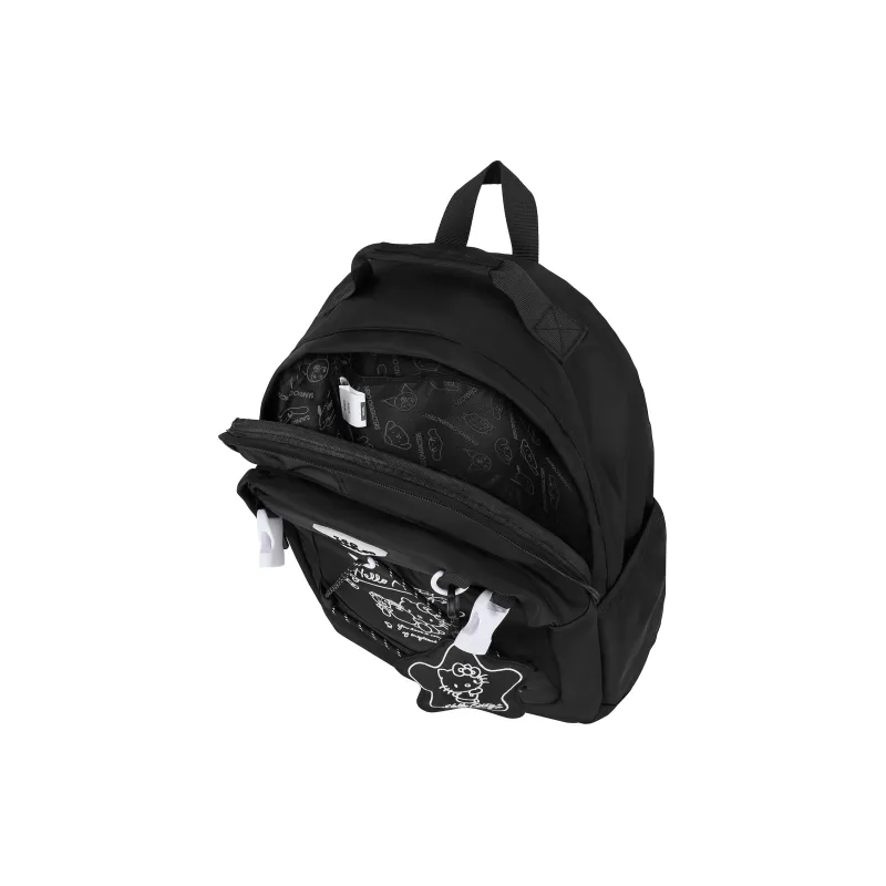 Zgo Sanrio Hello Kitty Collection, Sanrio Collaboration Hello Kitty Polyester Backpack Regular Women's Black-1