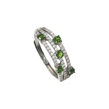 Andaozi Natural Diopside Rings Women's