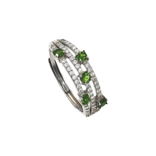Andaozi Natural Diopside Rings Women's