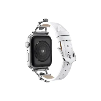 KVZUVUU Apple Compatibility Watch Band Cowhide Leather Material