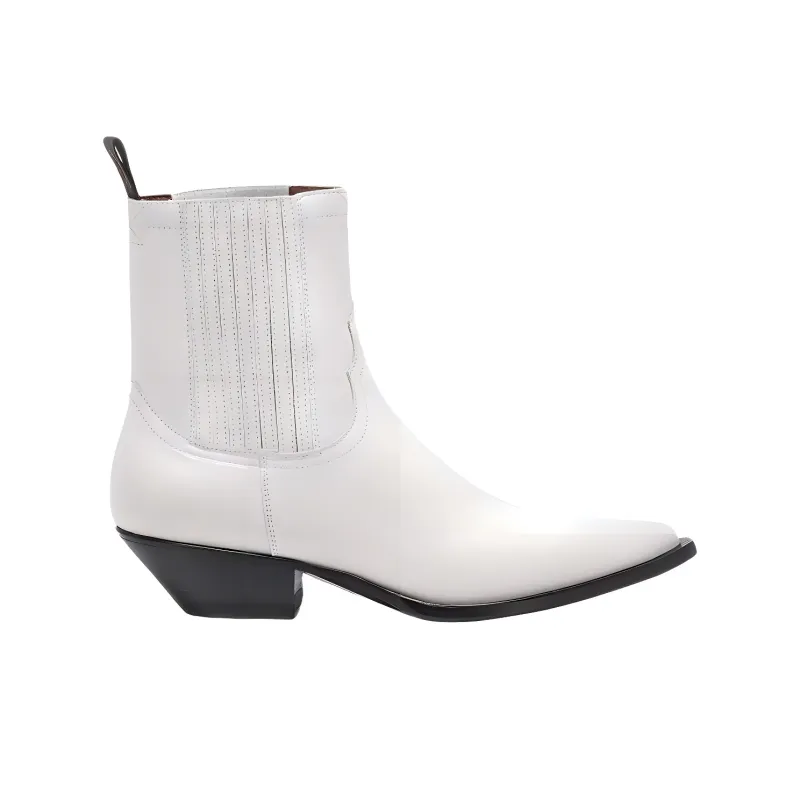 SONORA BOOTS Hidalgo Short Chelsea Boots 3.5cm Men's White-1